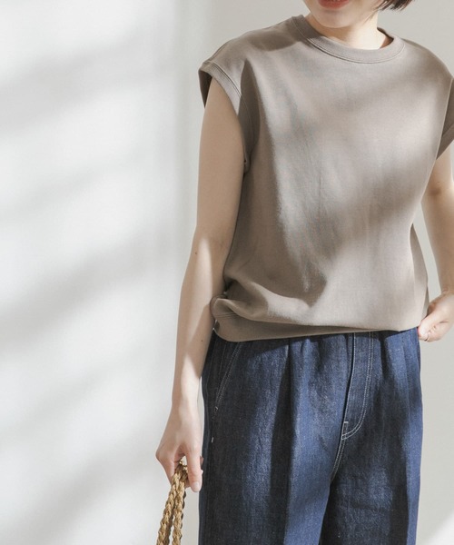 FORK&SPOON（フォークアンドスプーン）の「FORK&SPOON　ヘビーウェイト天竺ノースリーブTシャツ（Tシャツ/カットソー・レディース・グレー/オフホワイト/モカ/ブルー系その他・ONE）」の19枚目の写真