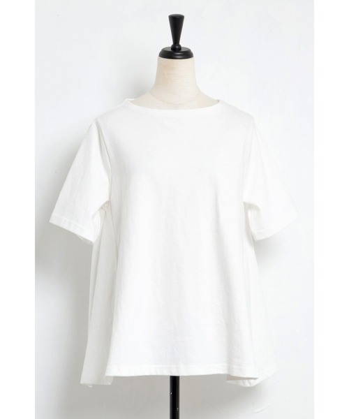 Bonjour Sagan(ボンジュールサガン)の「裾フレアTシャツ(Tシャツ/カットソー・レディース・ホワイト/ピンク/ブラック/ライトカーキ・FREE)」の7枚目の写真