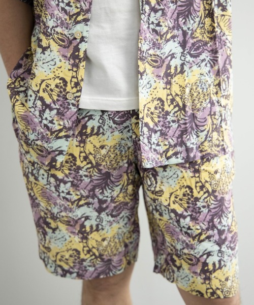 BARCEDOS（バルセドス）の「レーヨン プリント オープンカラー ビッグアロハシャツ（シャツ/ブラウス・メンズ・ホワイト/ネイビー/イエロー/ブルー・LL/M/L）」の16枚目の写真