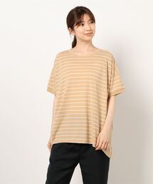 Samansa Mos2 blue | ボーダープルオーバー(Tシャツ/カットソー)