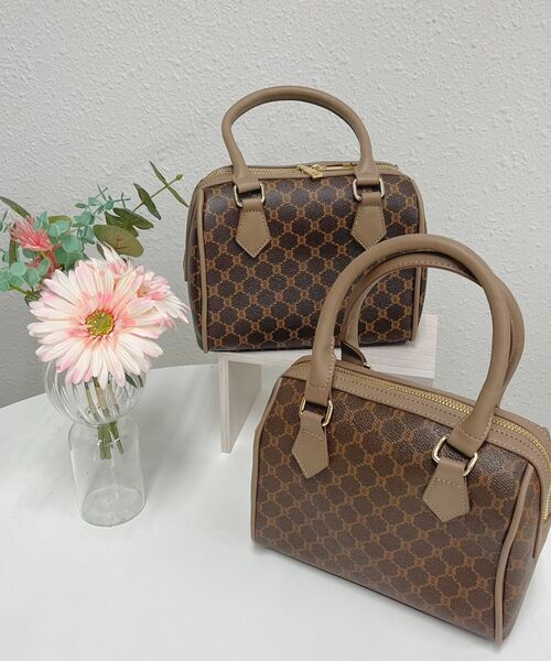 ems excite(エムズエキサイト)の「柄ボストンBAG(ボストンバッグ・レディース・ホワイト系その他/ブラウン系その他/ダークブラウン・FREE)」の5枚目の写真