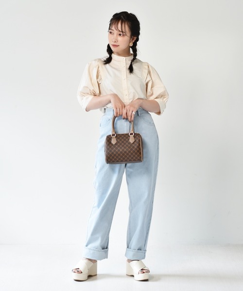 ems excite(エムズエキサイト)の「柄ボストンBAG(ボストンバッグ・レディース・ホワイト系その他/ブラウン系その他/ダークブラウン・FREE)」の8枚目の写真