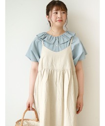 Samansa Mos2 | 衿フリルフレンチスリーブブラウス(シャツ/ブラウス)