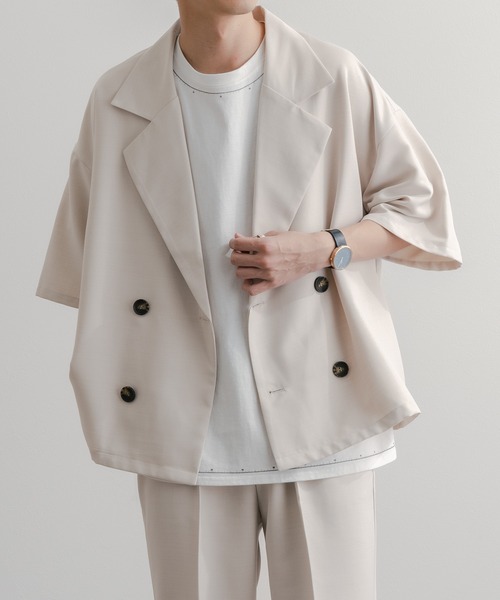 epnok（エプノック）の「リネンライクリラックス開襟シャツ（シャツ/ブラウス・メンズ・グレイッシュブルー/ナチュラル/ブラック・LARGE/SMALL/MEDIUM）」の4枚目の写真