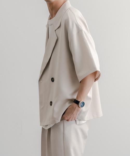 epnok（エプノック）の「リネンライクリラックス開襟シャツ（シャツ/ブラウス・メンズ・グレイッシュブルー/ナチュラル/ブラック・LARGE/SMALL/MEDIUM）」の8枚目の写真