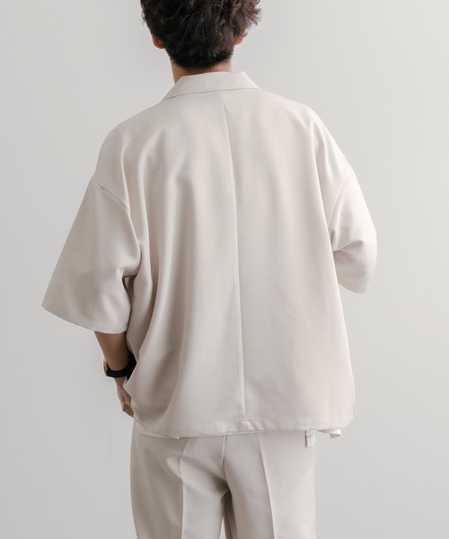 epnok（エプノック）の「リネンライクリラックス開襟シャツ（シャツ/ブラウス・メンズ・グレイッシュブルー/ナチュラル/ブラック・LARGE/SMALL/MEDIUM）」の9枚目の写真