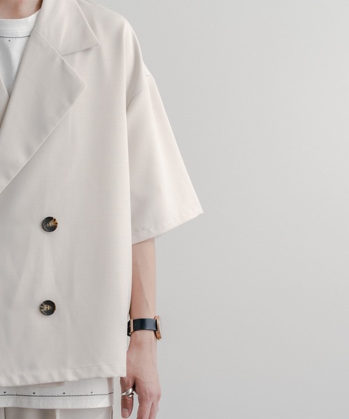 epnok（エプノック）の「リネンライクリラックス開襟シャツ（シャツ/ブラウス・メンズ・グレイッシュブルー/ナチュラル/ブラック・LARGE/SMALL/MEDIUM）」の16枚目の写真