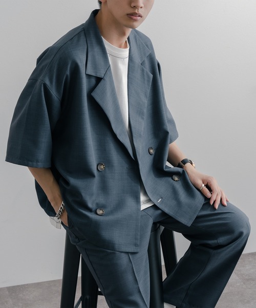 epnok（エプノック）の「リネンライクリラックス開襟シャツ（シャツ/ブラウス・メンズ・グレイッシュブルー/ナチュラル/ブラック・LARGE/SMALL/MEDIUM）」の19枚目の写真