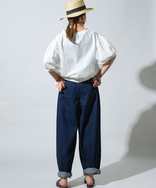 folka（フォルカ）の「【folka(フォルカ)】デニムバルーンパンツ（デニムパンツ・レディース・ブルー/ワンウォッシュ・M/L）」の11枚目の写真