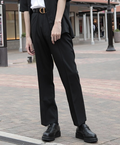 G.O.C(ジーオーシー)の「センターシームワイドサマースラックス(スラックス・メンズ・ブラック/グレー/チェック/モカ・SMALL/MEDIUM/LARGE)」の2枚目の写真