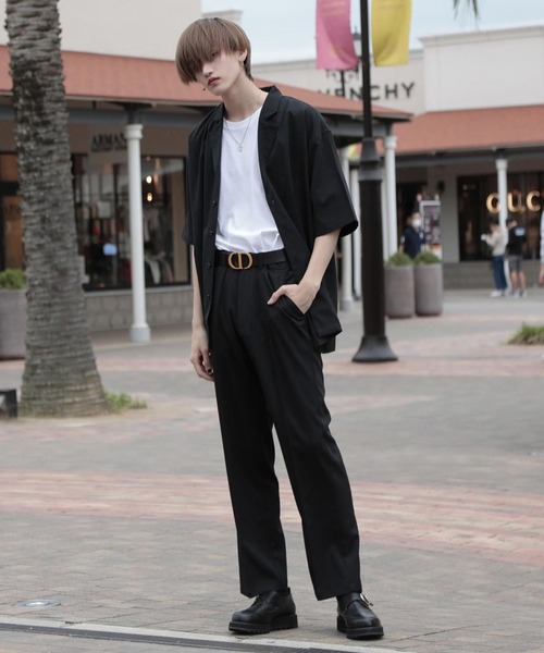 G.O.C(ジーオーシー)の「センターシームワイドサマースラックス(スラックス・メンズ・ブラック/グレー/チェック/モカ・SMALL/MEDIUM/LARGE)」の6枚目の写真