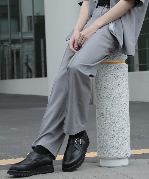 G.O.C(ジーオーシー)の「センターシームワイドサマースラックス(スラックス・メンズ・ブラック/グレー/チェック/モカ・SMALL/MEDIUM/LARGE)」の7枚目の写真