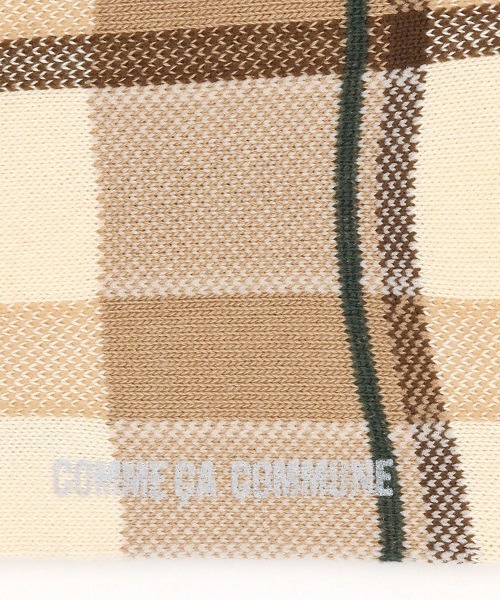 COMME　CA COMMUNE（コムサコミューン）の「アシンメトリー　チェック柄　ソックス（ソックス/靴下・メンズ・ホワイト/ネイビー/グリーン/キャメル/チャコール/キナリ・27cm）」の8枚目の写真