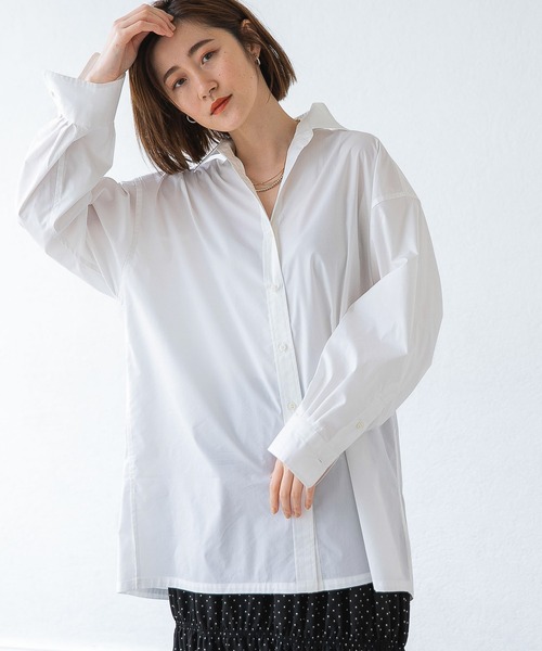 A part by（アパートバイ）の「【ソロテックス】使用/レギュラーカラーシャツ　958048（シャツ/ブラウス・レディース・オフホワイト/ブラック系その他2/グリーン系その他4/ブルー系その他4/パープル系その他2・MEDIUM/SMALL）」の2枚目の写真