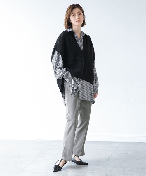 A part by（アパートバイ）の「【ソロテックス】使用/レギュラーカラーシャツ　958048（シャツ/ブラウス・レディース・オフホワイト/ブラック系その他2/グリーン系その他4/ブルー系その他4/パープル系その他2・MEDIUM/SMALL）」の18枚目の写真