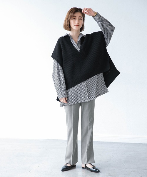 A part by（アパートバイ）の「【ソロテックス】使用/レギュラーカラーシャツ　958048（シャツ/ブラウス・レディース・オフホワイト/ブラック系その他2/グリーン系その他4/ブルー系その他4/パープル系その他2・MEDIUM/SMALL）」の17枚目の写真