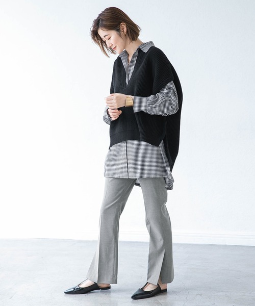 A part by（アパートバイ）の「【ソロテックス】使用/レギュラーカラーシャツ　958048（シャツ/ブラウス・レディース・オフホワイト/ブラック系その他2/グリーン系その他4/ブルー系その他4/パープル系その他2・MEDIUM/SMALL）」の19枚目の写真