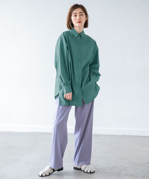 A part by（アパートバイ）の「【ソロテックス】使用/レギュラーカラーシャツ　958048（シャツ/ブラウス・レディース・オフホワイト/ブラック系その他2/グリーン系その他4/ブルー系その他4/パープル系その他2・MEDIUM/SMALL）」の20枚目の写真