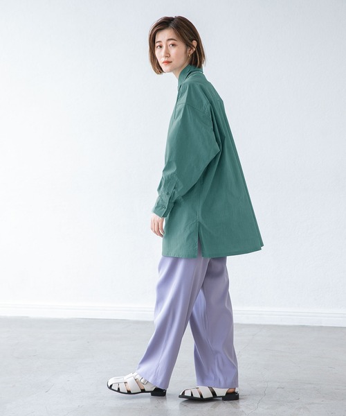 A part by（アパートバイ）の「【ソロテックス】使用/レギュラーカラーシャツ　958048（シャツ/ブラウス・レディース・オフホワイト/ブラック系その他2/グリーン系その他4/ブルー系その他4/パープル系その他2・MEDIUM/SMALL）」の22枚目の写真