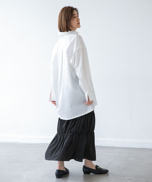 A part by（アパートバイ）の「【ソロテックス】使用/レギュラーカラーシャツ　958048（シャツ/ブラウス・レディース・オフホワイト/ブラック系その他2/グリーン系その他4/ブルー系その他4/パープル系その他2・MEDIUM/SMALL）」の7枚目の写真