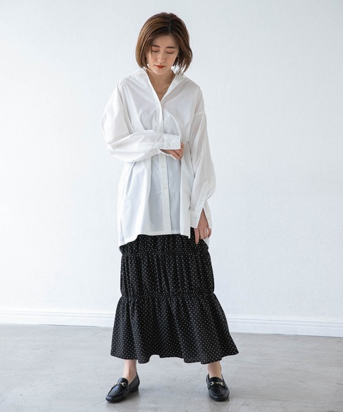 A part by（アパートバイ）の「【ソロテックス】使用/レギュラーカラーシャツ　958048（シャツ/ブラウス・レディース・オフホワイト/ブラック系その他2/グリーン系その他4/ブルー系その他4/パープル系その他2・MEDIUM/SMALL）」の8枚目の写真