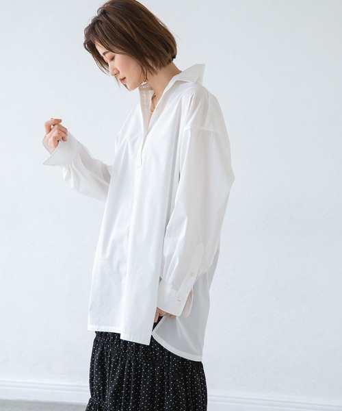 A part by（アパートバイ）の「【ソロテックス】使用/レギュラーカラーシャツ　958048（シャツ/ブラウス・レディース・オフホワイト/ブラック系その他2/グリーン系その他4/ブルー系その他4/パープル系その他2・MEDIUM/SMALL）」の9枚目の写真