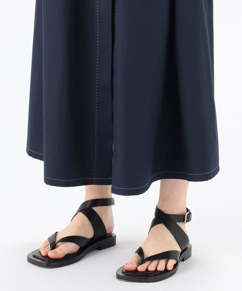 【値下げしました】CABaN コットン ベルテッドノースリーブロングワンピース caban(キャバン)の「□ コットン ベルテッドノースリーブ