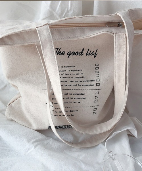 Port（ポート）の「ファスナー付き キャンバス トート #（トートバッグ・レディース・ホワイト/ホワイト系その他・FREE）」の10枚目の写真