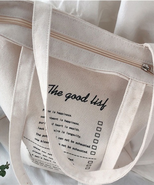 Port（ポート）の「ファスナー付き キャンバス トート #（トートバッグ・レディース・ホワイト/ホワイト系その他・FREE）」の11枚目の写真