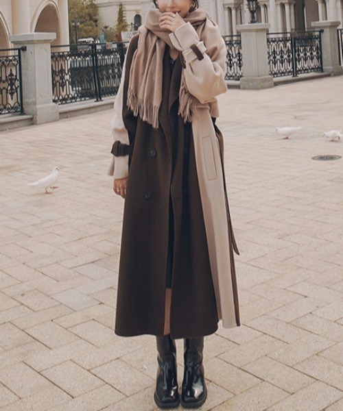 ABITOKYO（アビトーキョー）の「バイカラーロングチェスターコート