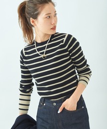 plage | *フルニードル ボーダークルーネックプルオーバー◆(ニット/セーター)