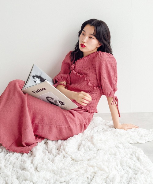 w closet（ダブルクローゼット）の「ポコポコカットソーシャーリングクロスプルオーバー（Tシャツ/カットソー・レディース・ブラック/パープル/ピンク・FREE）」の7枚目の写真