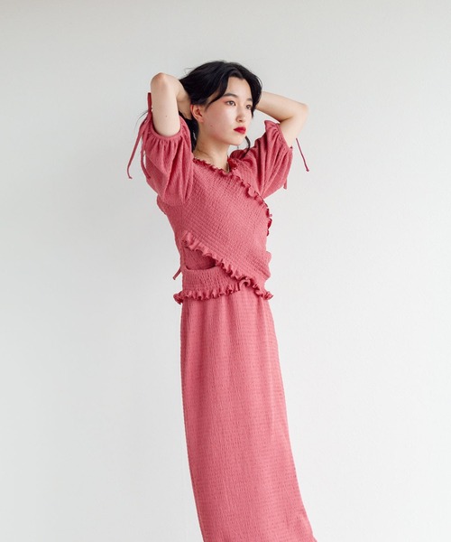 w closet（ダブルクローゼット）の「ポコポコカットソーシャーリングクロスプルオーバー（Tシャツ/カットソー・レディース・ブラック/パープル/ピンク・FREE）」の11枚目の写真