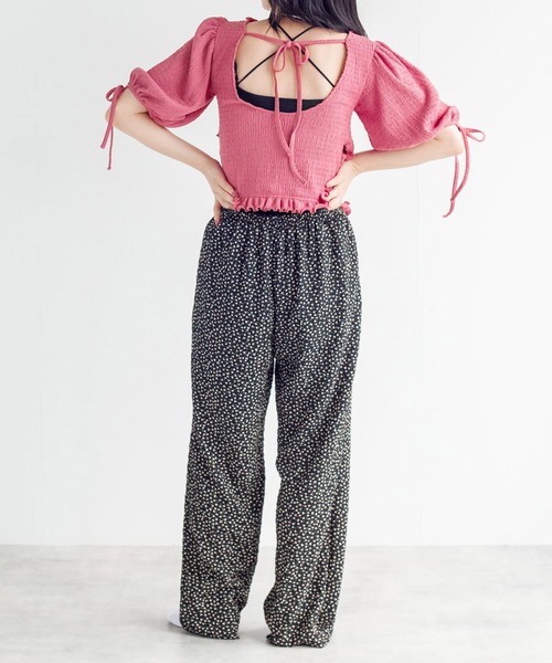 w closet（ダブルクローゼット）の「ポコポコカットソーシャーリングクロスプルオーバー（Tシャツ/カットソー・レディース・ブラック/パープル/ピンク・FREE）」の17枚目の写真