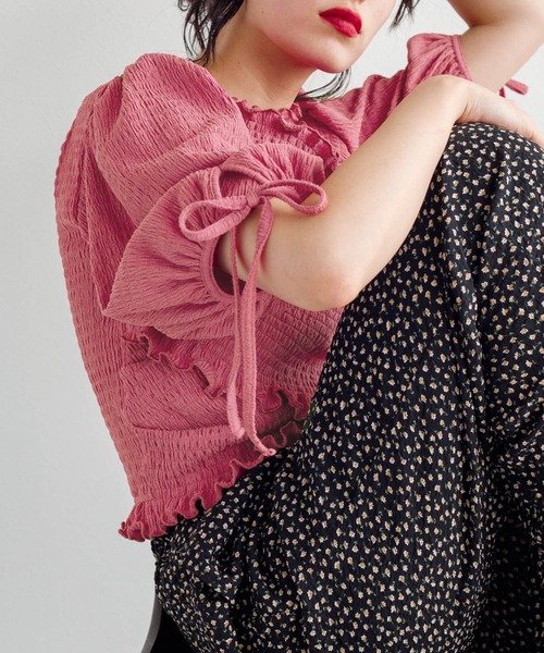 w closet（ダブルクローゼット）の「ポコポコカットソーシャーリングクロスプルオーバー（Tシャツ/カットソー・レディース・ブラック/パープル/ピンク・FREE）」の19枚目の写真