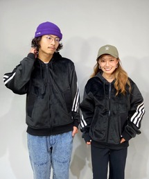 adidas/アディダス ビッグシルエット スリーストライプスパーカー WU647
