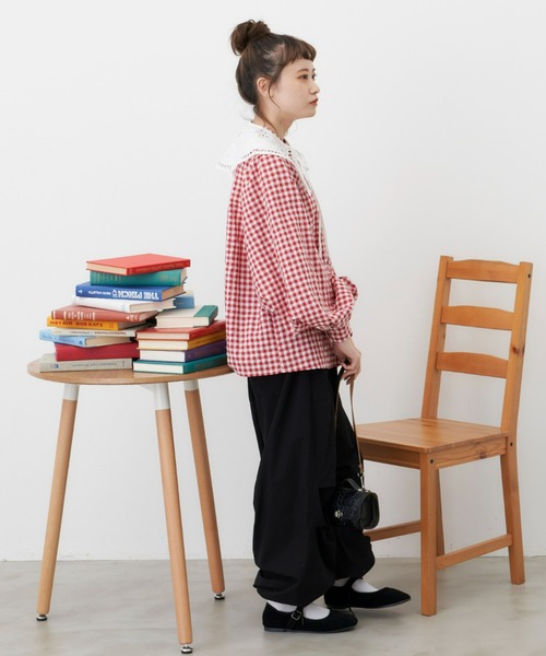 MERLOT（メルロー）の「たっぷりボリュームカーゴパンツ（カーゴパンツ・レディース・カーキ/ブラック・FREE）」の6枚目の写真