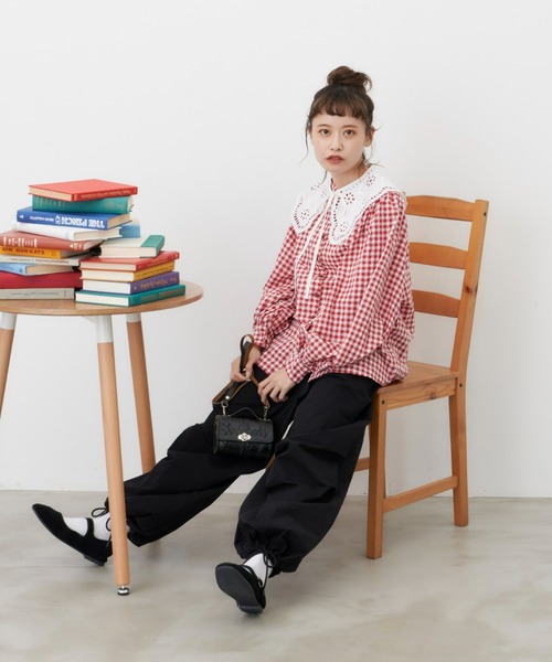 MERLOT（メルロー）の「たっぷりボリュームカーゴパンツ（カーゴパンツ・レディース・カーキ/ブラック・FREE）」の16枚目の写真