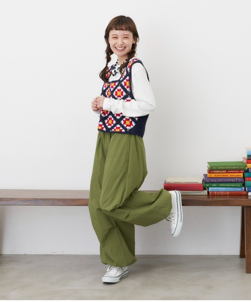 MERLOT（メルロー）の「たっぷりボリュームカーゴパンツ（カーゴパンツ・レディース・カーキ/ブラック・FREE）」の20枚目の写真