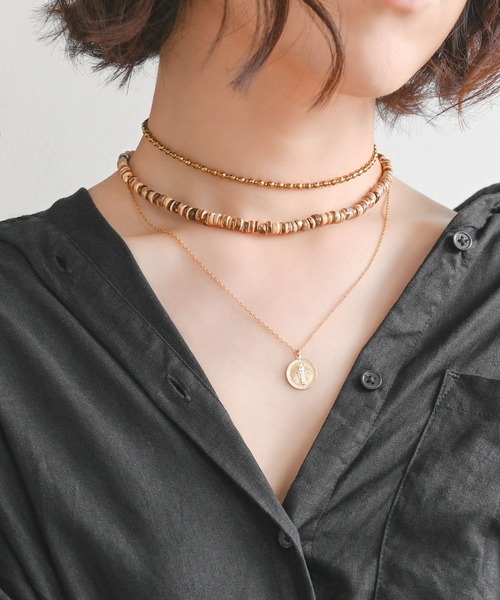 MIXTO（ミスト）の「Coco /ウッドビーズネックレス（ネックレス・レディース・ブラウン・ONE SIZE）」の7枚目の写真