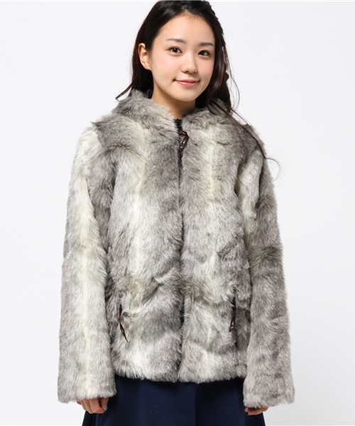 Kastane（カスタネ）の「【FARFIELD】ファーブルゾン（その他アウター・レディース・ライトグレー・0）」の2枚目の写真