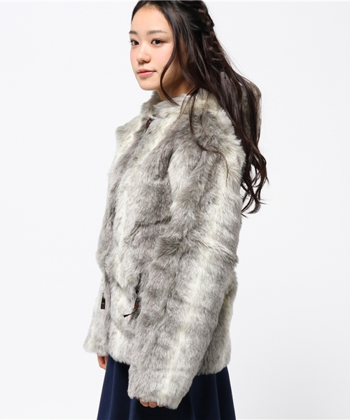 Kastane（カスタネ）の「【FARFIELD】ファーブルゾン（その他アウター・レディース・ライトグレー・0）」の3枚目の写真