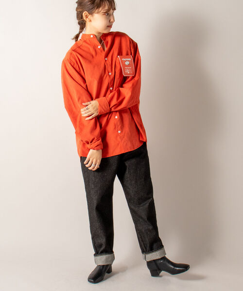 FREDY MAC（フレディーマック）の「【WEB限定】【FREDYMAC/フレディマック】フェイクスエード バンドカラーシャツ（シャツ/ブラウス・メンズ・ブラウン/オリーブ/ネイビー/イエロー/レンガ・MEDIUM/LARGE）」の12枚目の写真