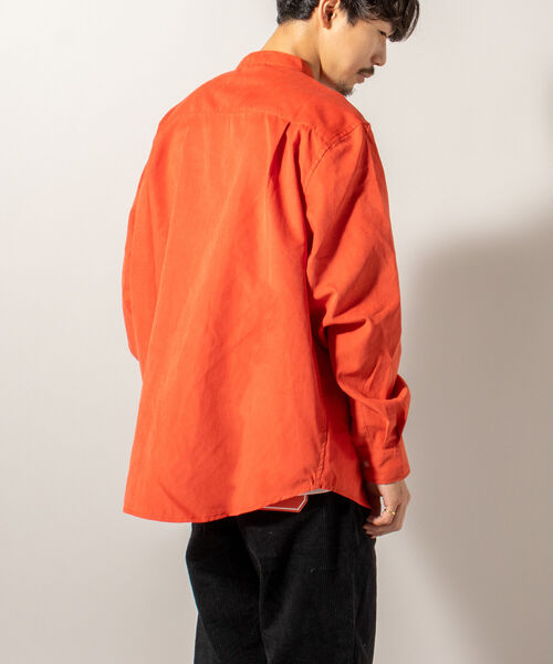 FREDY MAC（フレディーマック）の「【WEB限定】【FREDYMAC/フレディマック】フェイクスエード バンドカラーシャツ（シャツ/ブラウス・メンズ・ブラウン/オリーブ/ネイビー/イエロー/レンガ・MEDIUM/LARGE）」の22枚目の写真