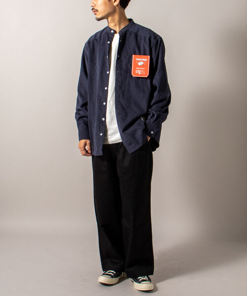 FREDY MAC（フレディーマック）の「【WEB限定】【FREDYMAC/フレディマック】フェイクスエード バンドカラーシャツ（シャツ/ブラウス・メンズ・ブラウン/オリーブ/ネイビー/イエロー/レンガ・MEDIUM/LARGE）」の8枚目の写真