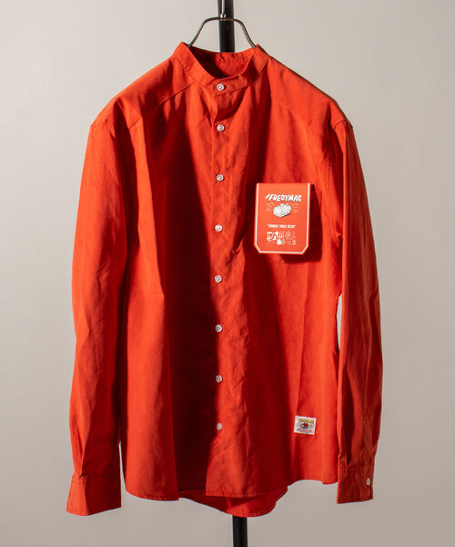 FREDY MAC（フレディーマック）の「【WEB限定】【FREDYMAC/フレディマック】フェイクスエード バンドカラーシャツ（シャツ/ブラウス・メンズ・ブラウン/オリーブ/ネイビー/イエロー/レンガ・MEDIUM/LARGE）」の16枚目の写真