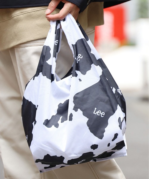 Lee(リー)の「Lee/リー ECO BAG 畳めるエコバッグ 小物 バック 牛柄(エコバッグ/サブバッグ・メンズ・ブラウン/ブラック・FREE)」の2枚目の写真