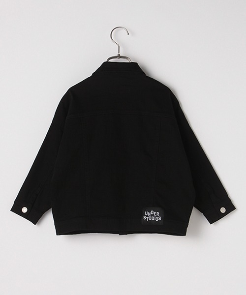 b・ROOM（ビールーム）の「ビッグシルエットGジャン（デニムジャケット・キッズ・ブルー/ブラック・120cm/90cm/100cm/110cm/130cm）」の9枚目の写真