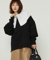 FREAK'S STORE | ヘビーウェイト変形ラウンドヘムクルーネックスウェット(スウェット)