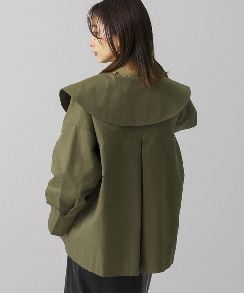 KBF(ケイビーエフ)の「『WEB/一部店舗限定』BIGカラーフレアジャケット(その他アウター・レディース・カーキ/ネイビー/ベージュ系その他・ONE)」の22枚目の写真